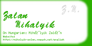 zalan mihalyik business card